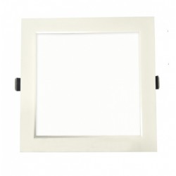 Downlight LED Cuadrado 205x205mm Blanco 25W, Corte 192x192mm. para Techos Lamas